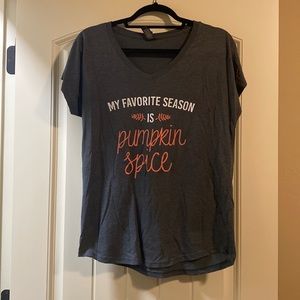 Dark grey curved hem shirt